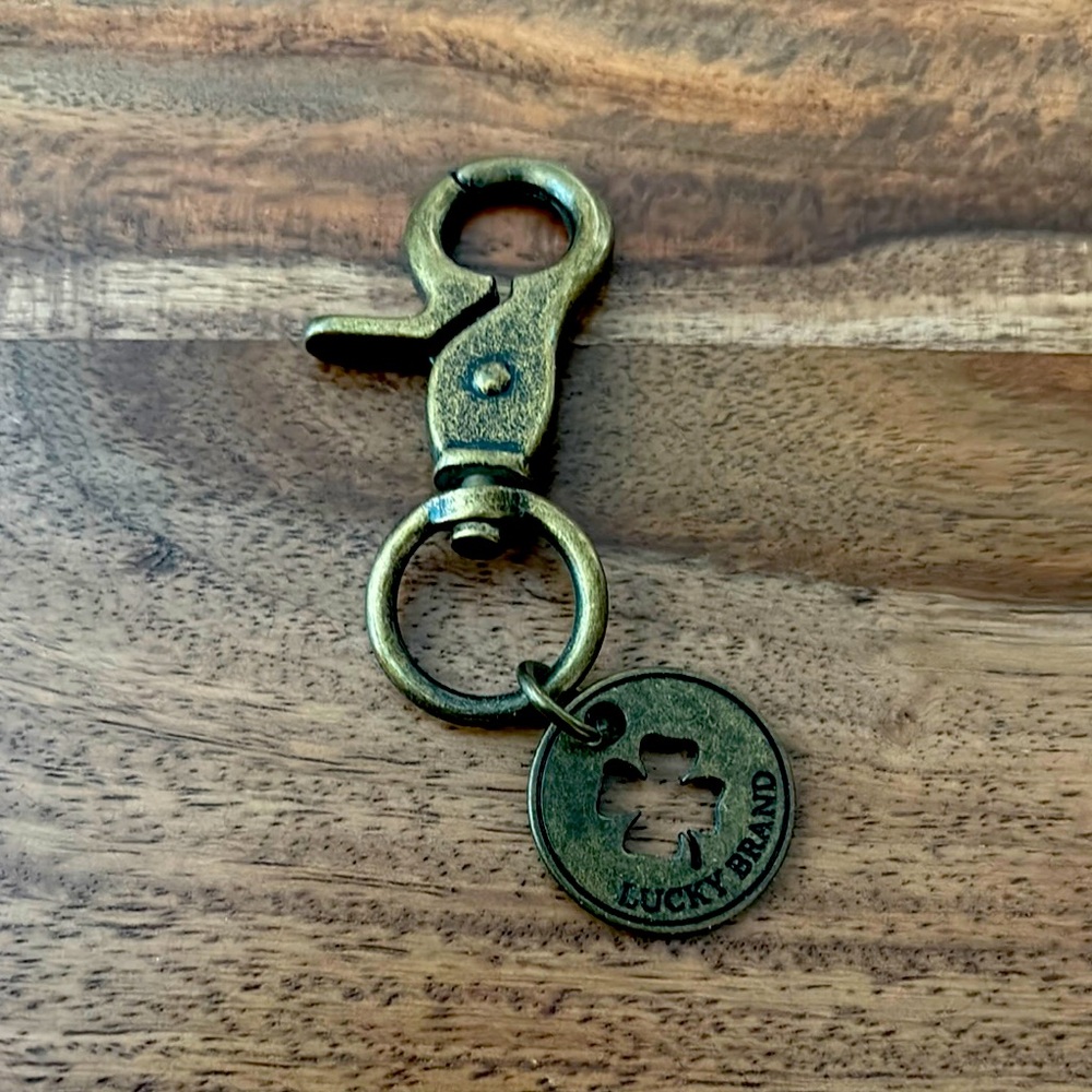 Lucky Brand Antique Brass Keychain